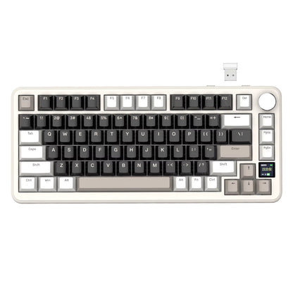 X85Pro 75% Mechanical Keyboard with Screen & Knob Hot Swappable Wireless 2.4Ghz/Bluetooth/Wired RGB Gasket Mount QM