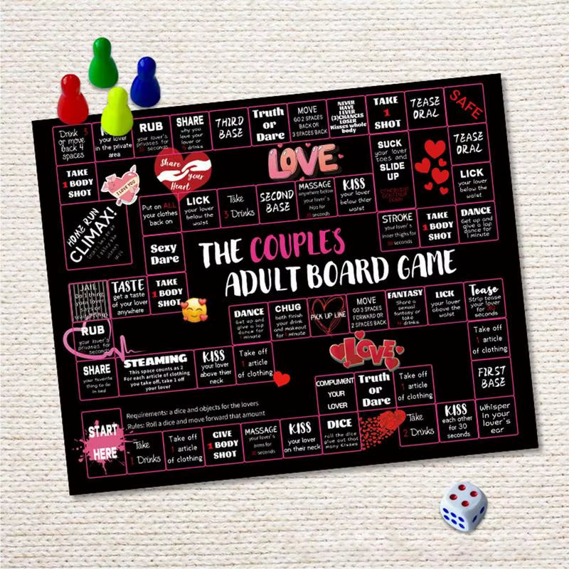 Couples Games for Adults Romantic Couples Board Adult Games Date Night Interactive Fun with with Dice for Husband & Wife