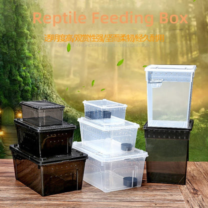 1Pc Insect Reptile Breeding Feeding Box Spider Terrariums Insect Rearing Hatching Containers Lizard Frog Small Animals Supplies