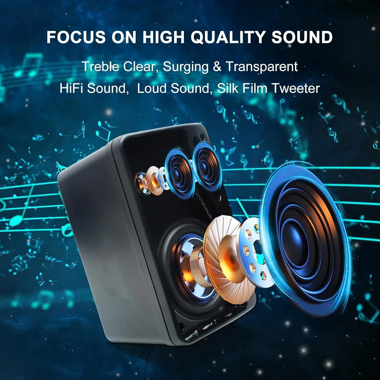 3.5'' Passive Outdoor Speakers Wired Waterproof 200W 3 Way Premium Mountable Wall Mount Speakers for Patio Marine Boat