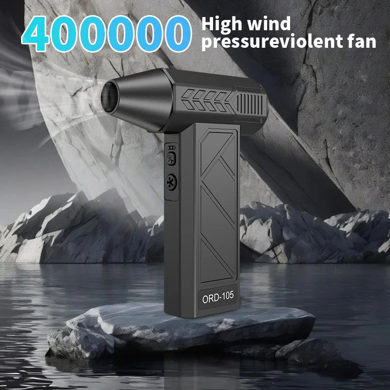 High-Speed 130,000 RPM Electric Turbo Fan - Powerful Compressed Air Blower for Computer Keyboards and Automotive Cleaning