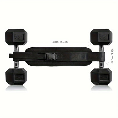 Hold Weights up to 600Lbs Hip Thrust Belt - Heavy Duty, Comfortable, Adjustable Hip Belt for Glute Trainer with Anti-Slip Pads Upgrade Hip Thrust Belt Ideal for Home Workouts with Dumbbells, Kettlebells, Plates Extra Padding for Gym and Home