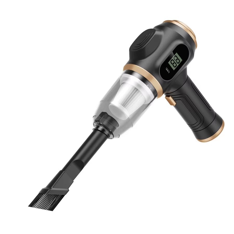 BELIBUY 2-in-1 High-Powered Car Vacuum Cleaner and Blower for Efficient Cleaning of Seats, Mats, and Trunk Dust, Portable Design
