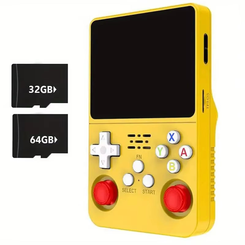 R36S Portable Handheld Game Controller with 3.5" HD Screen, Rechargeable Battery - Perfect Christmas Gift for Gamers