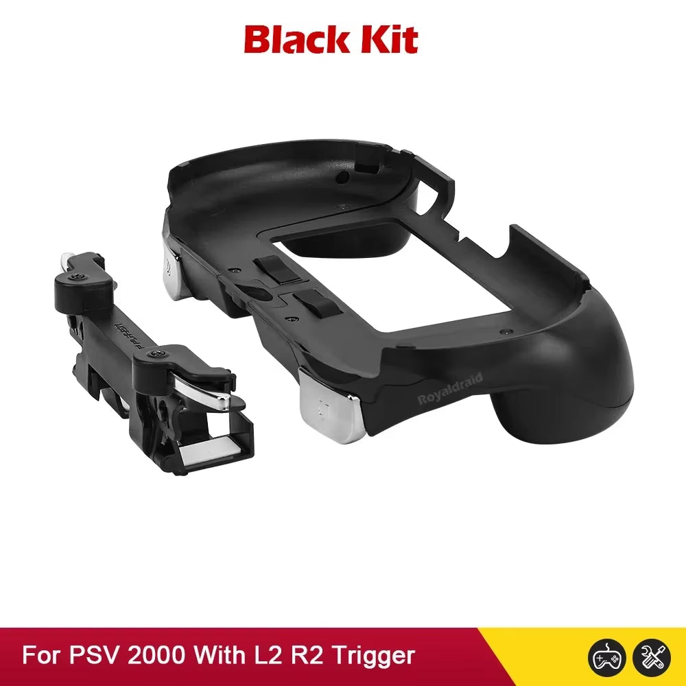 Gamepad Hand Grip Joystick Stand Shell Case Protect with L2 R2 Trigger Button for PS VITA 2000 PSV 2000 Slim + Front L2 R2 Kits