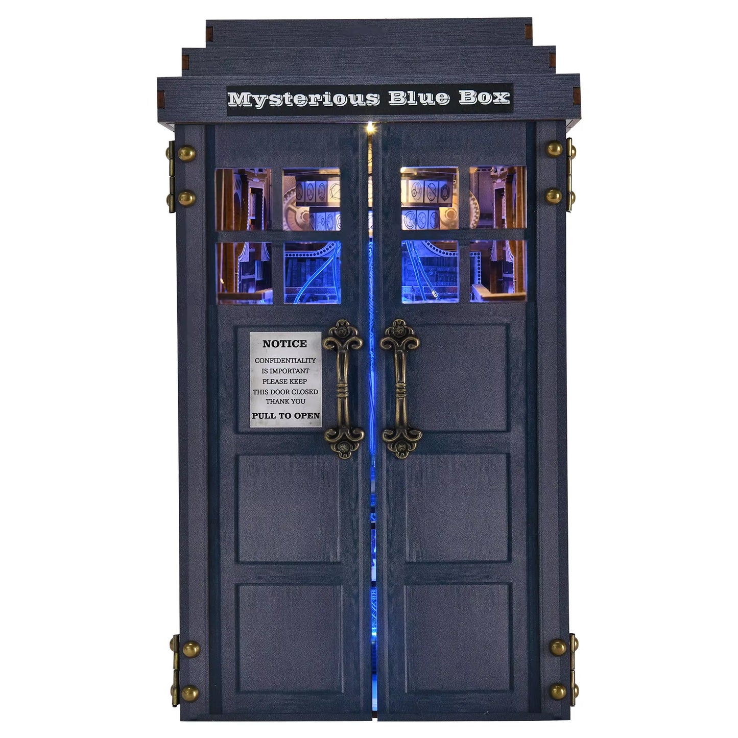 Book Nook Kit Mysterious Telephone Booth DIY Wooden Puzzle Handmade Bookshelf Dollhouse Model Bookend Building Home Decoration