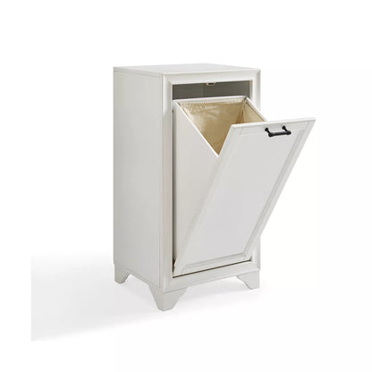 White Linen Hamper Decorative Wall Cabinet
