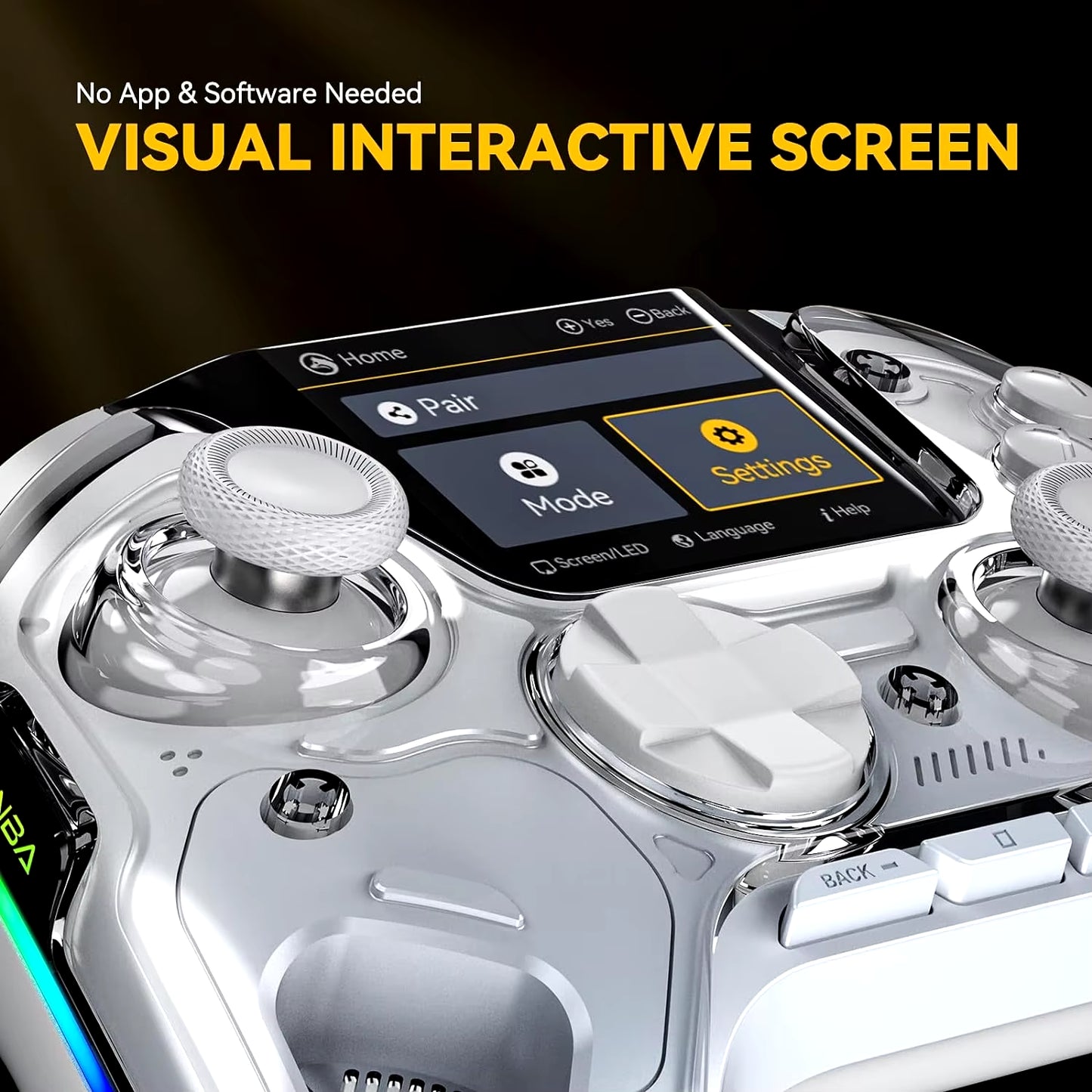 Mamba One V2 Wireless Gaming Controller for Switch/Pc/Ios/Android Hall Effect Stick RGB Light 1800Mah with Charging Dock