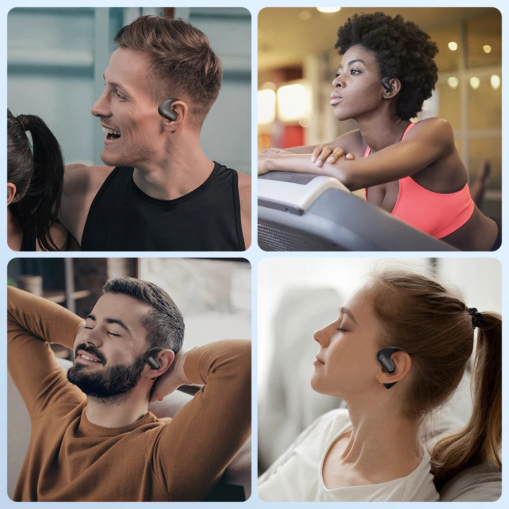 Blitzmax BM-CT2 Open Ear Headphones LED Power Display 16.2Mm Dynamic Drivers Deep Bass 60H Playtime Protable Earphone