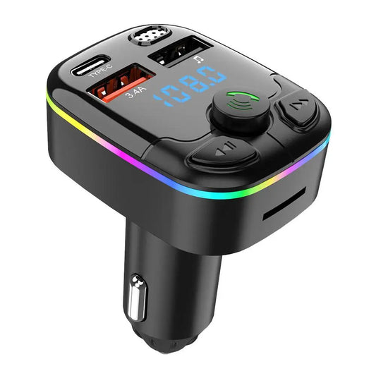 Car MP3 Player Fm Transmitter Wireless Bluetooth 5.0 Noise Reduction Audio Receiver Car Kit Handfree Dual Usb Car