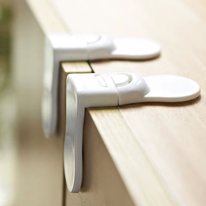 10PCS Child Safety Cabinet Lock Baby Drawer Lock Fridge Silicone Door Bumper Bracelet Plastic Buckle Children Security