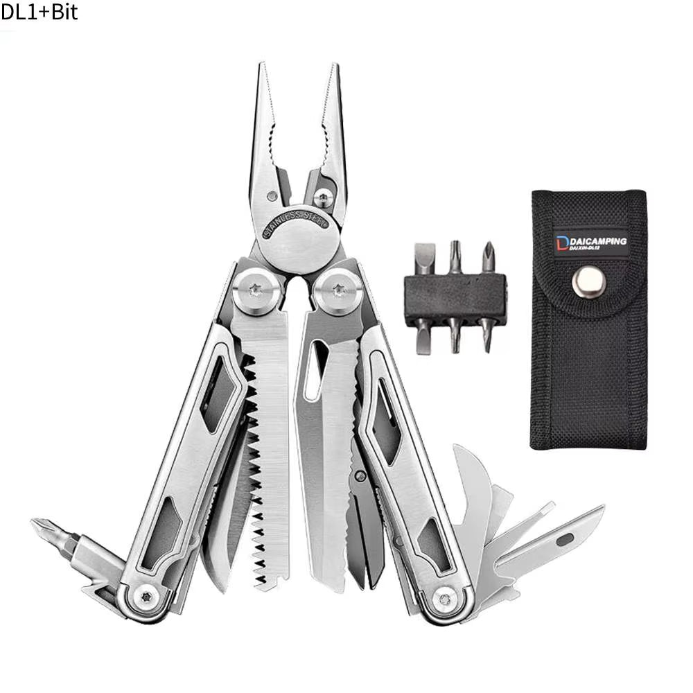 Daicamping DL1 Multifunctional Multi-Tool: Extra Cutter Scissors, Saw, Clamp, and Folding Knife