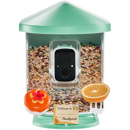Smart Bird Feeder with Camera 2K HD AI Identify Bird Species Auto Capture