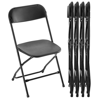JHK Lightweight Plastic Folding Chairs - 4/6 Pack, 330LB Load Capacity, Versatile for Indoor/Outdoor Use, Ideal for Living Room and Home Office