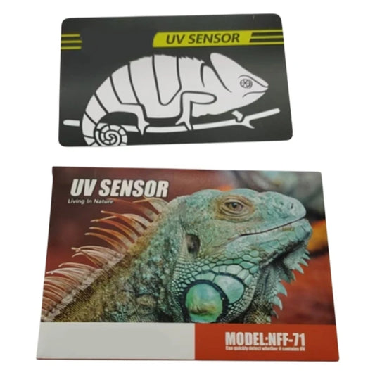 Reptile UVB Light Lamp Bulb Test Card UV Tests Paper Reptiles Terrarium Lamp Life Effective Tester Meter Pet Supplies