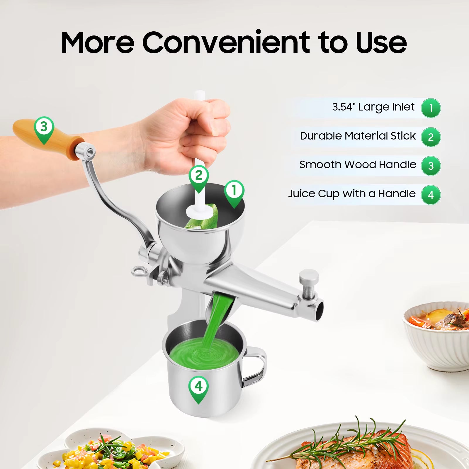 Manual Fruit Vegetable Squeezer, Hand Squeezer Press Machine, Desktop Wheat Seedling Juicer for Juicing Wheatgrass, Vegetables