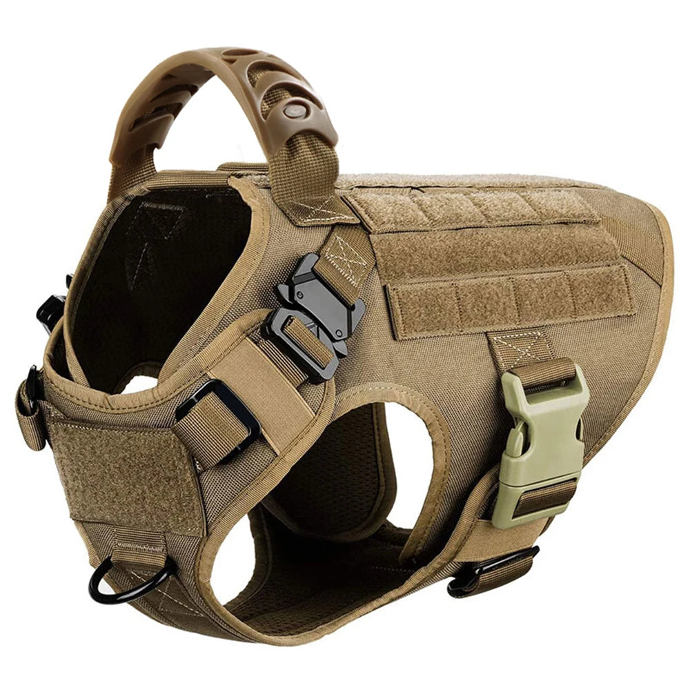 Large Dog Harness and Leash Set for German Shepherds and Malinois - Training and Walking Vest with Collar for Medium to Large Dogs