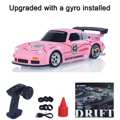 US Stock RC Drift Car 1/43 RTR Race 4WD Gyro Four-Wheel Drive Radio Control High Speed Model 2.4G Racing Drifting Cars Toy Model