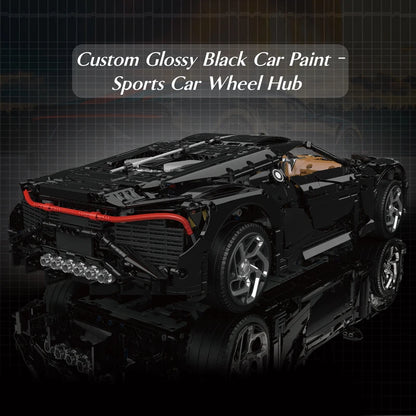 Mould King 13163 Technical Car Toys the MOC Black La Voiture Noire Building Block Assembly Sport Car Brick Kids Christmas Gift