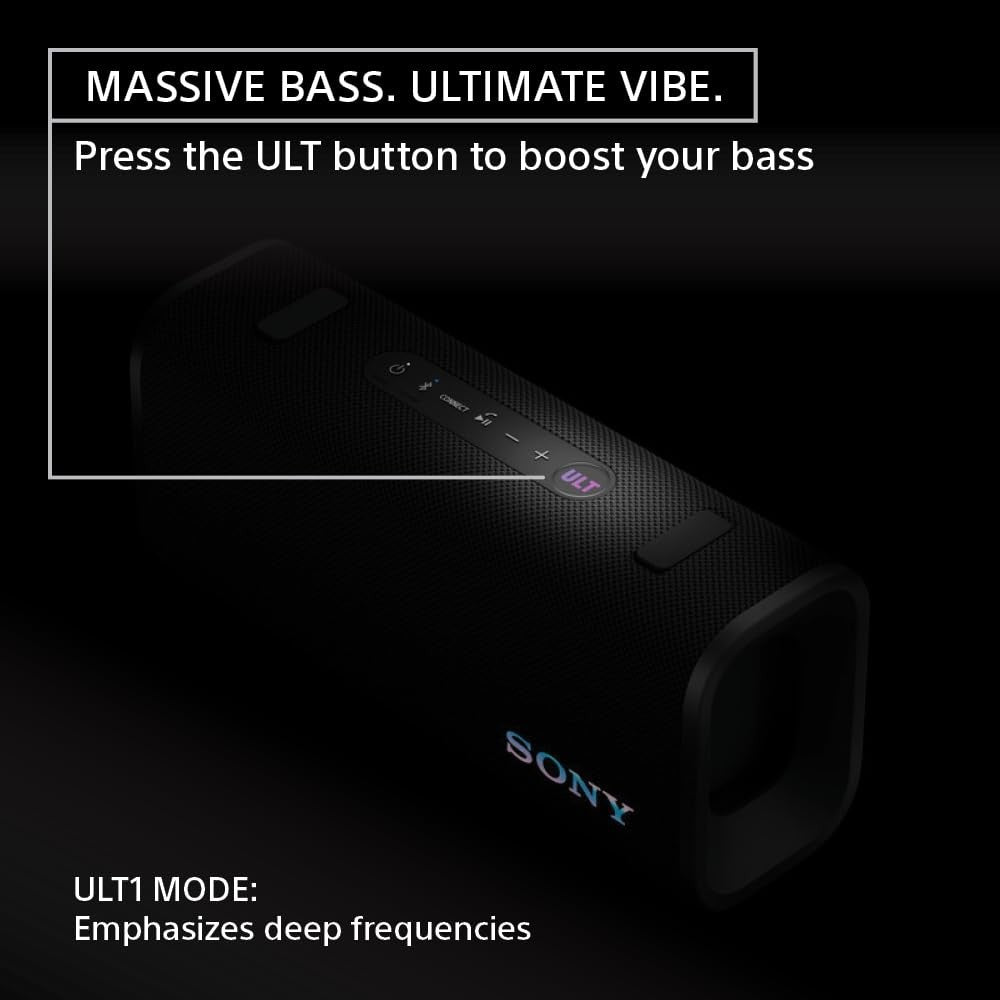 Sony ULT Field 3 Wireless Portable Bluetooth Speaker, Black - SRSULT30/B
