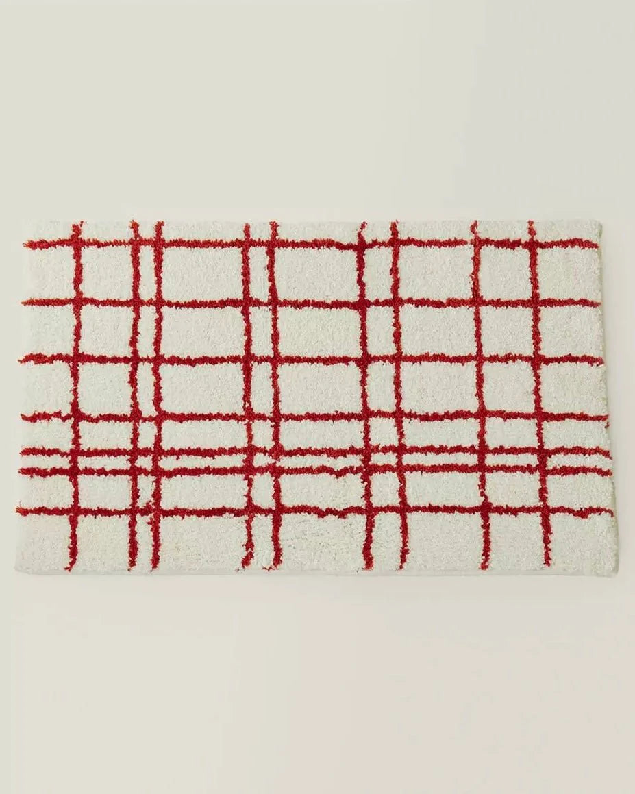 Ultra Soft Minimalist Nordic Stripe Bath Rug, Absorbent, Anti-Slippery Mat