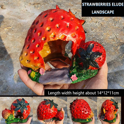 Fish Tank Reptile Box Landscaping Decoration Creative Resin Ornament Lizard Gecko Tree Root Hide Cave Amphibians Terrarium Decor