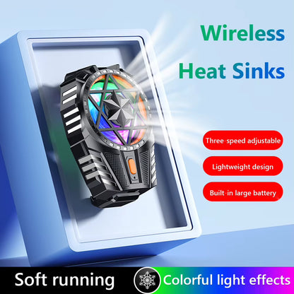 Rechargeable Mobile Phone Game Cooler with Adjustable 3-Speed Back-Clip Fan for Smartphones and Tablets