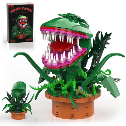 Audrey II Piranha Plant Building Blocks Compatible with LEGO, Little Shop of Horrors Floral Set, Ideal Gift for Halloween and Christmas