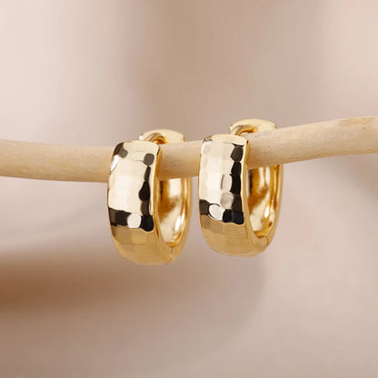 Gold Small Hoop Earrings for Women - Stainless Steel Silver Tone Jewelry, 2024 Trendy Piercing Gift for Her