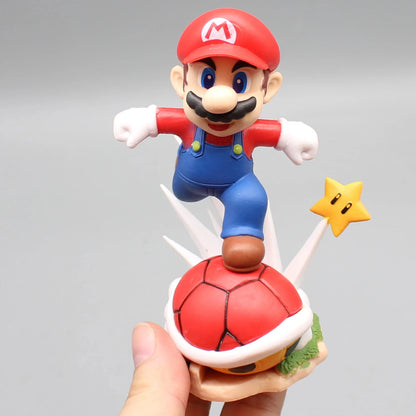 Super Mario Anime Figure Cartoon Grand Running Mario Bros Anime Action Figurine PVC Statue Model Collection Desk Doll Toy Gifts