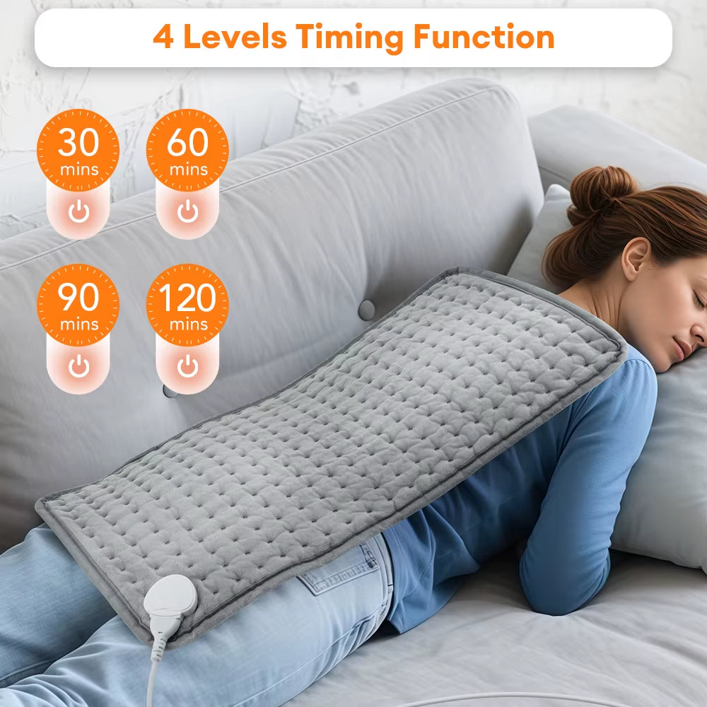 Microplush Electric Heating Therapy Pad Winter Warmer Washable Blanket for Abdomen Waist Back Thermal Mat Pain Relief Brace