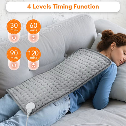 Microplush Electric Heating Therapy Pad Winter Warmer Washable Blanket for Abdomen Waist Back Thermal Mat Pain Relief Brace