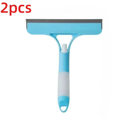 3 in 1 Window Cleaning Squeegee Multi Function Glass Mirror Wiper with Spray Bottle Microfiber Scrub Household Car Cleaner Tools
