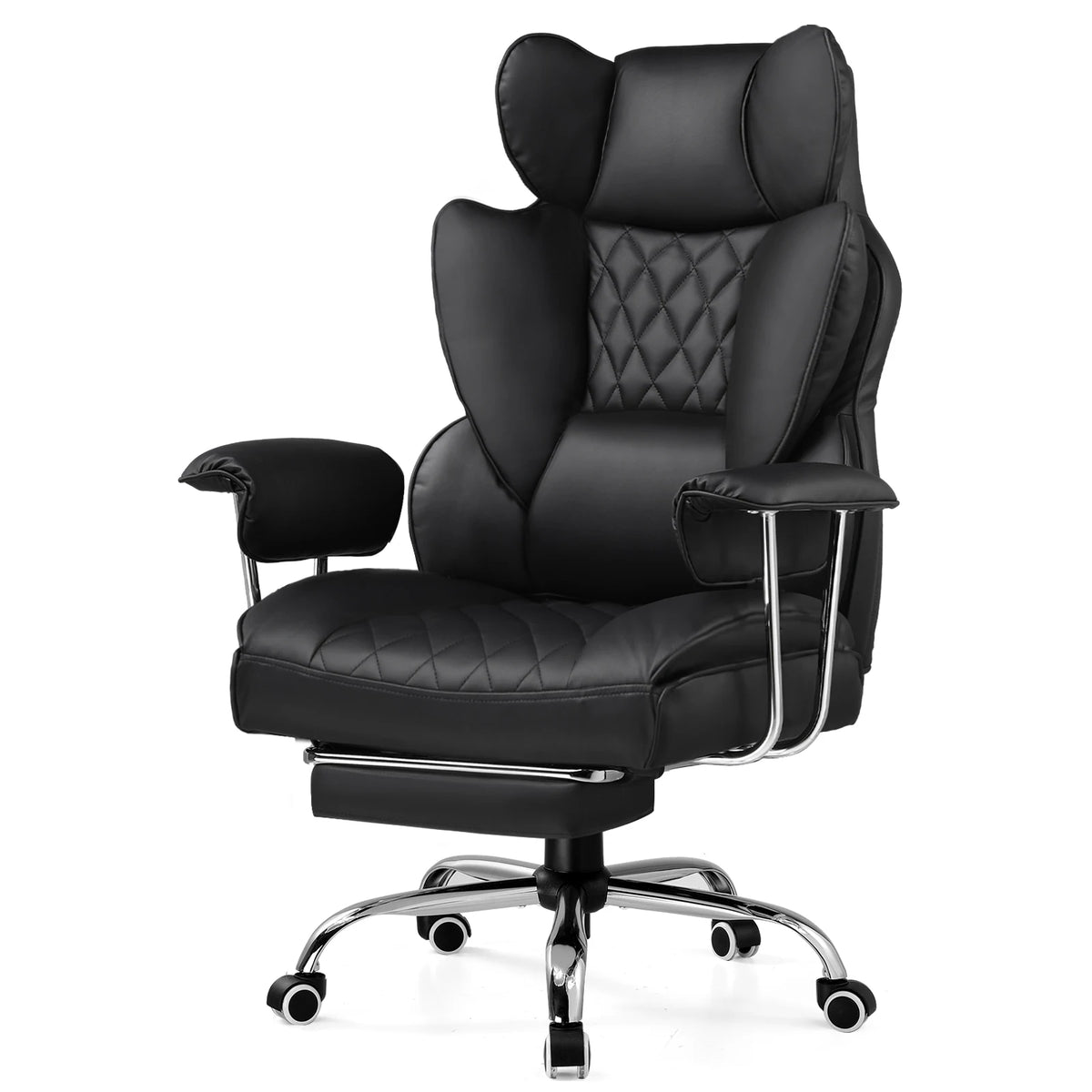 Ergonomic Big and Tall Gaming Chair with Pocket Spring Lumbar Support and Footrest