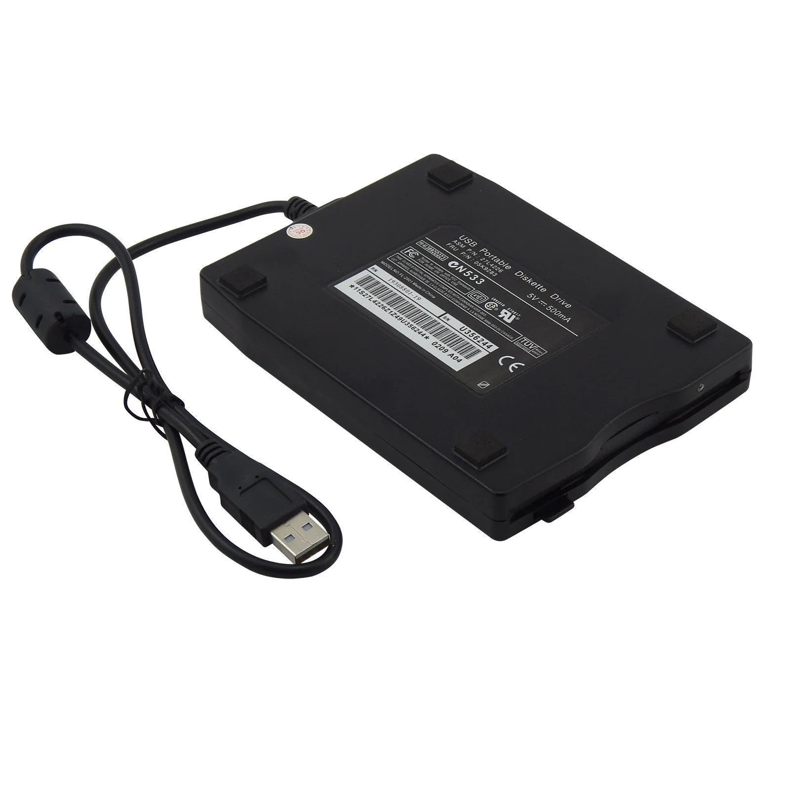 3.5” USB 2.0 Data External Floppy Disk Drive 1.44MB for Laptop PC Win 7/8/10 Mac