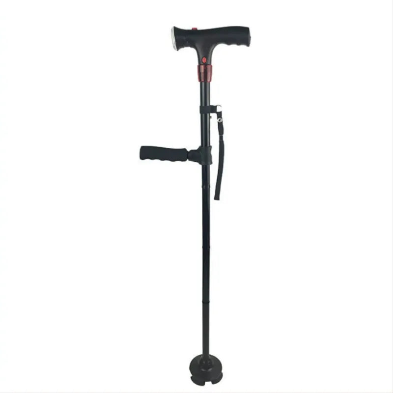 Telescopic Folding Cane with LED Alarm for Elderly Walking Assistance