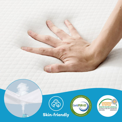 JHK Certified Three-Fold Portable Floor Bed for Travel, Camping, and Yoga - Soft Touch with Flexible Zipper