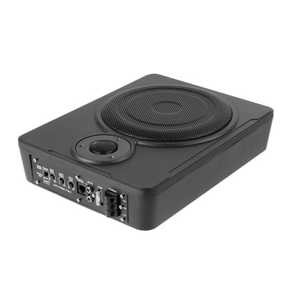 8 Inch 200W Car Under-Seat Active Subwoofer Power Amplifier Bass Box Car Ultra Slim Subwoofer Car Stereo Audio Speaker 30-100Hz