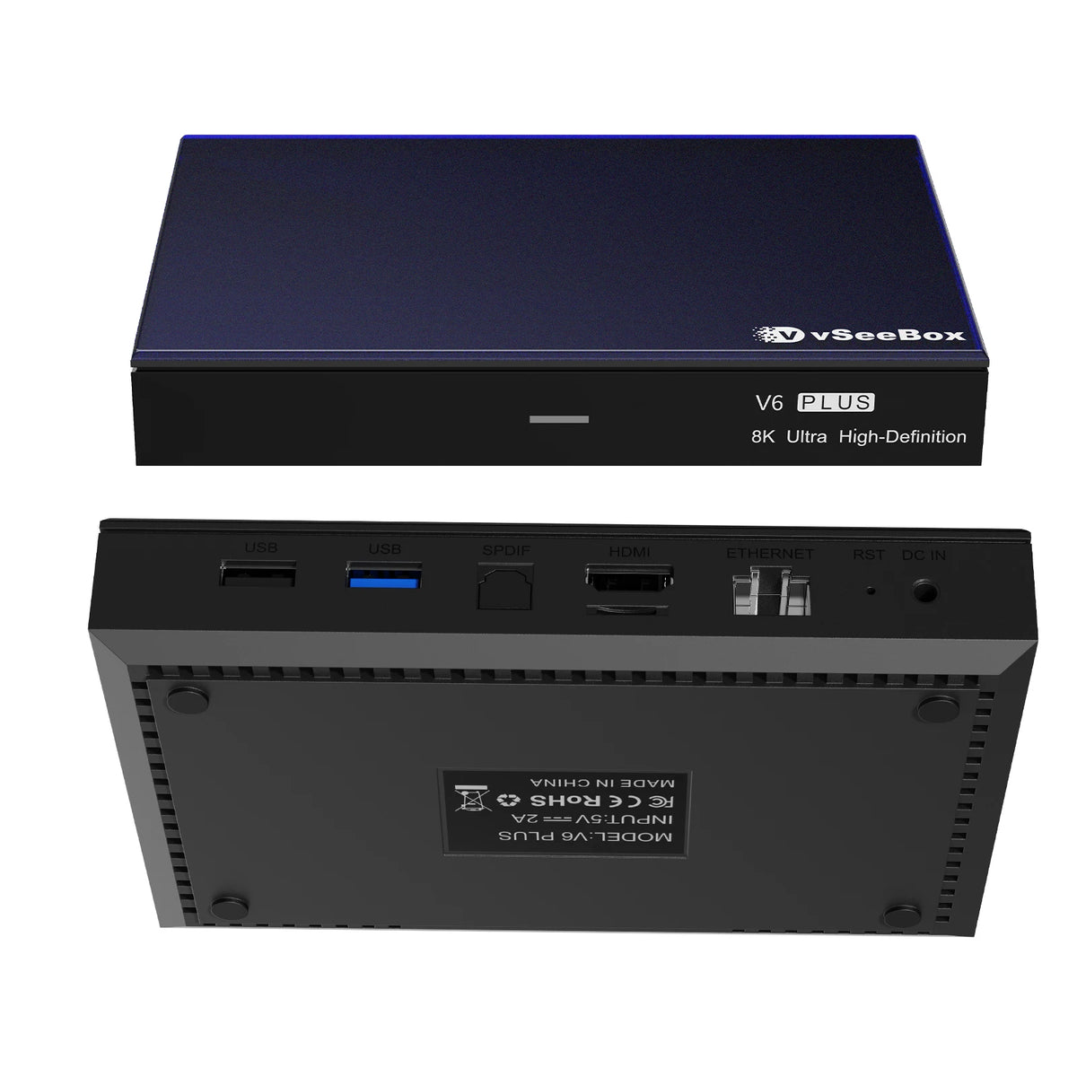 2026 Vseebox V6 Plus with Voice Control, 8K HD, Wi-Fi 6, and Simple Setup