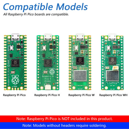 Bipedal Robot Kit for Raspberry Pi Pico (W), LED Matrix, Obstacle Avoidance, RGB Lights, Buzzer, Speaker, Remote, App