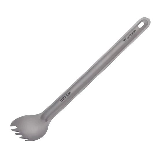 Titanium Long Handle Spork Spoon Cutlery Ultralight Tableware Outdoors Portable Dinnerware Camping Equipment