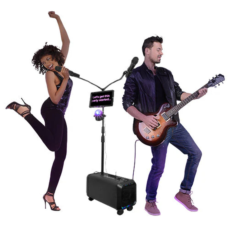 Supersonic Portable PA System Karaoke Speaker with TWS, FM Radio & LED Disco Ball (IQ-906K)