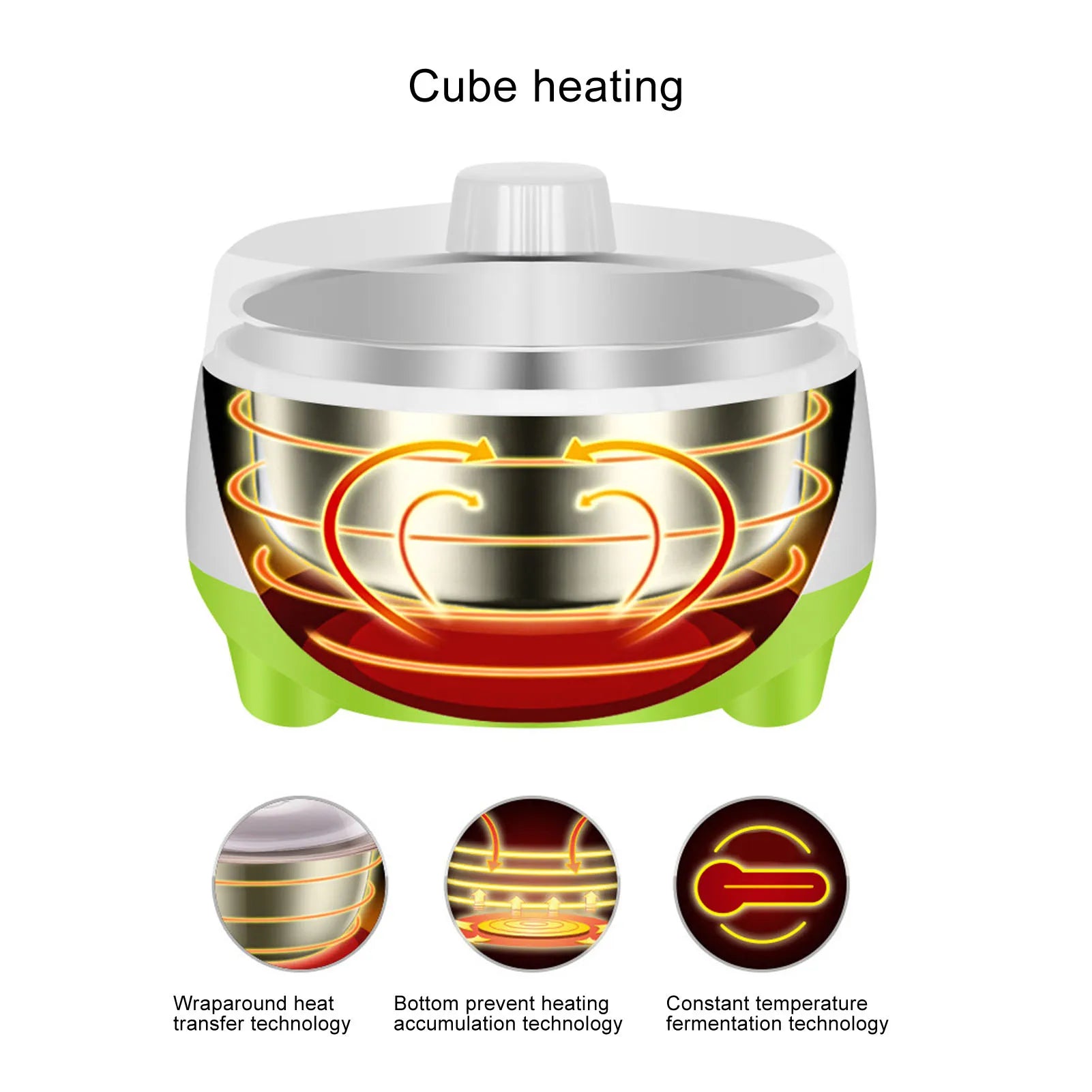 Stainless Steel Compact Yogurt Maker with Homemade DIY Yogurt Making Function
