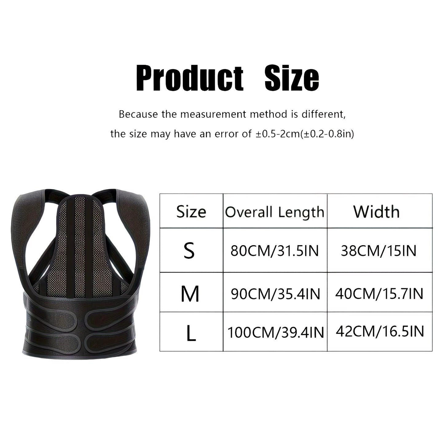 Back Brace Posture Corrector for Unisex Shoulder Straightener Adjustable Full Back Support Upper Hunchback Spine Corrector