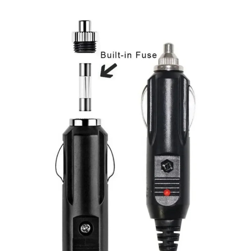 12V Car Cigar Lighter Plug Extension Cable Adapter with Indicator Light - Available in 2M and 5M Lengths