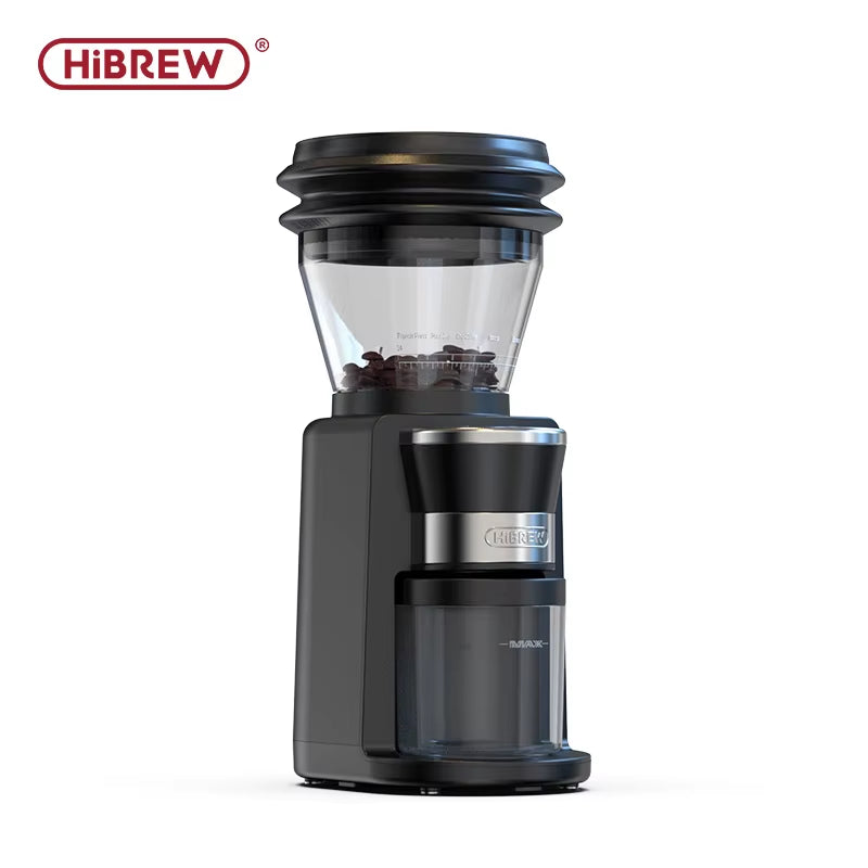 Hibrew Electric Burr Coffee Grinder with 34 Grind Settings for Espresso and Pour Over, Featuring Visual Bean Storage G3