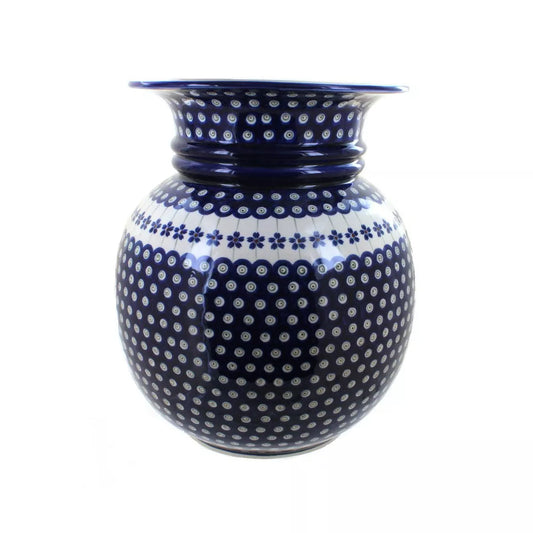 Blue Rose Polish Pottery 169 Zaklady Floor Vase - Elegant Decorative Piece