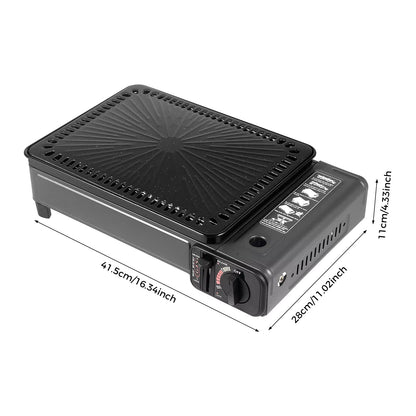 Portable Camping Grill Gas Stove Butane Gas Stove for Camping, Traveling, Trekking 0.25-0.3Mpa 41.5*28*11Cm