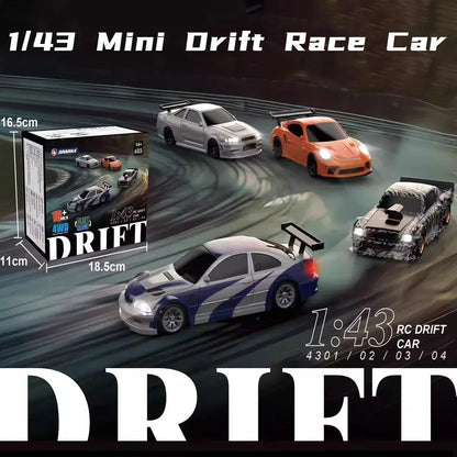 2.4G Remote Control 1/43 Scale High-Speed 4WD Drift Car Model