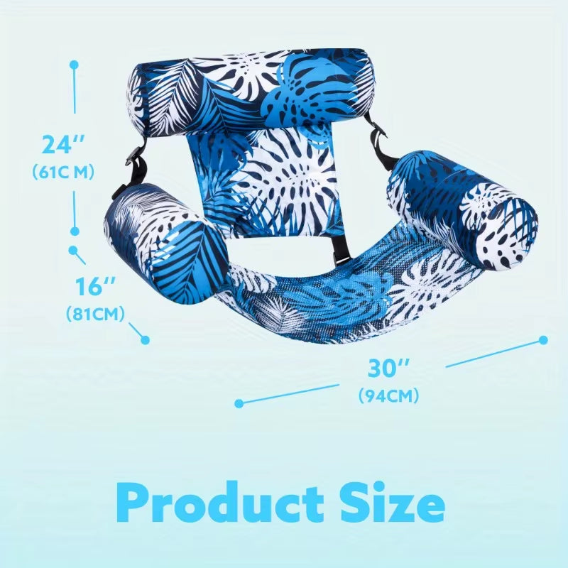 JOYFY Inflatable Pool Chair Leaf - Floating Lounger for Adults, Ideal for Summer Parties at the Beach or Lake